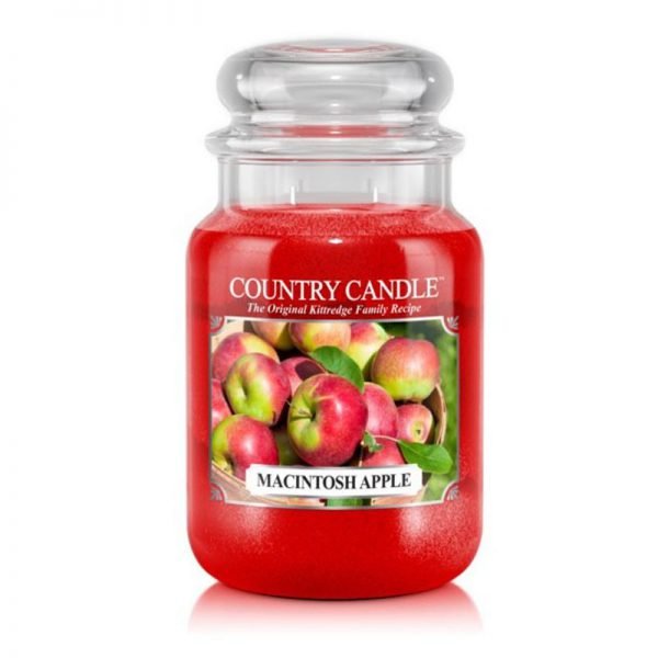 Świeca duża od Country Candle, prezent, świeca zapachowa, urokliwy zapach, wosk, wosk zapachowy, prezent, upominek, jabłka, jabłko, kwaśne, słodkie, owoce, czerwone, zielone